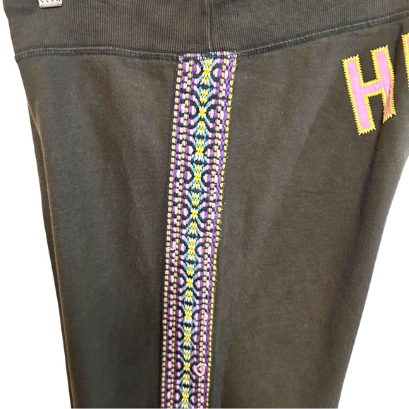 Lucky brand S-L sweatpants “hippie” butt embroidery side trim wide leg Y2K boho - Picture 5 of 16